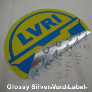 Tamper Proof Warranty Protected Void Label Security Glossy Silver Void Stickers 